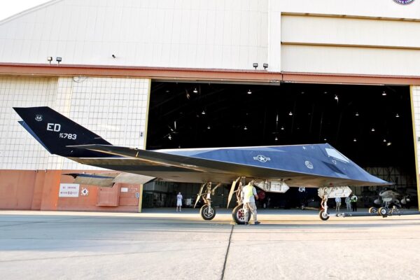 F-117 tow to Edwards AFB, Calif.