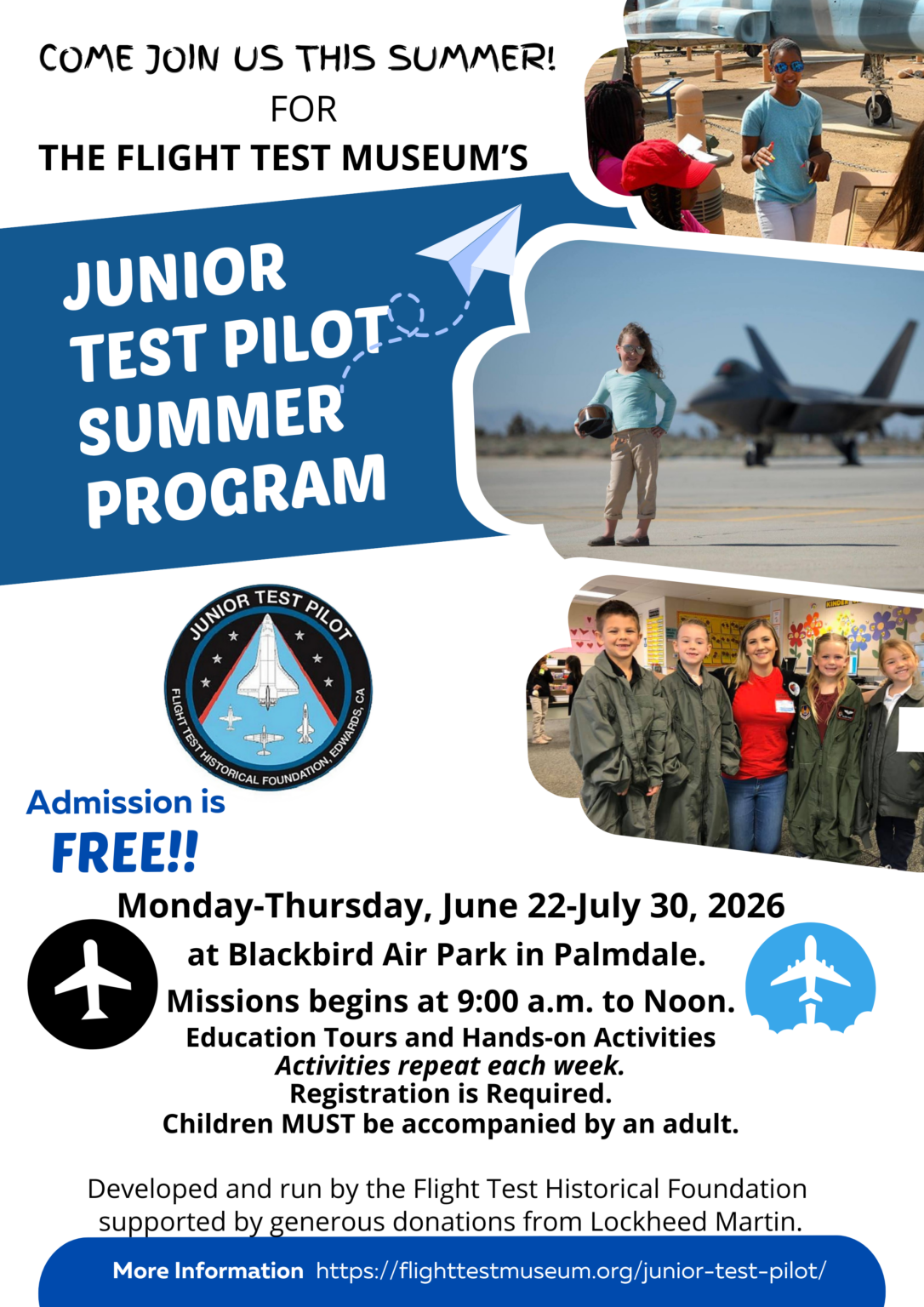 Junior Test Pilot Summer Program - FLIGHT TEST HISTORICAL FOUNDATION
